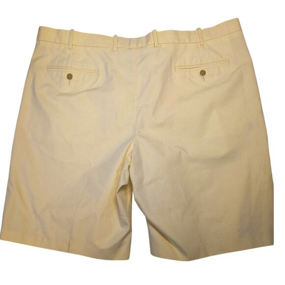 John W. Nordstrom Men's SmartCare Wrinkle-Free Supima Cotton Shorts Yellow 44W - Picture 2 of 6